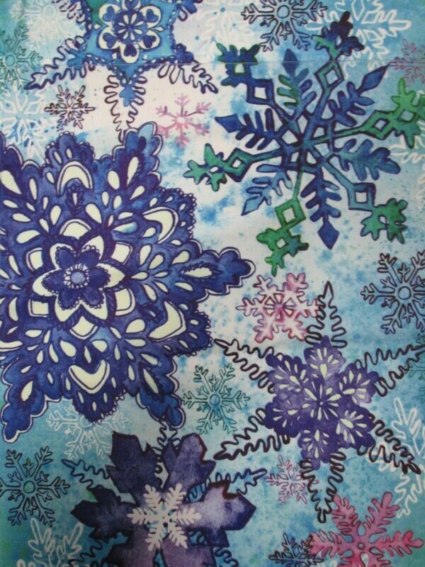 Garden Banner - Sparking Snowflakes - Approx 11 x 17 inches