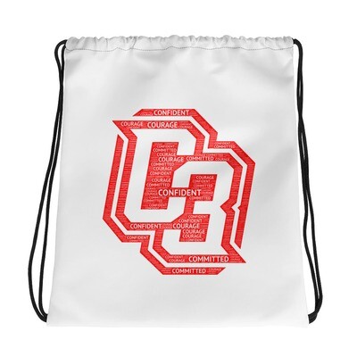 C3X Red Drawstring Bag