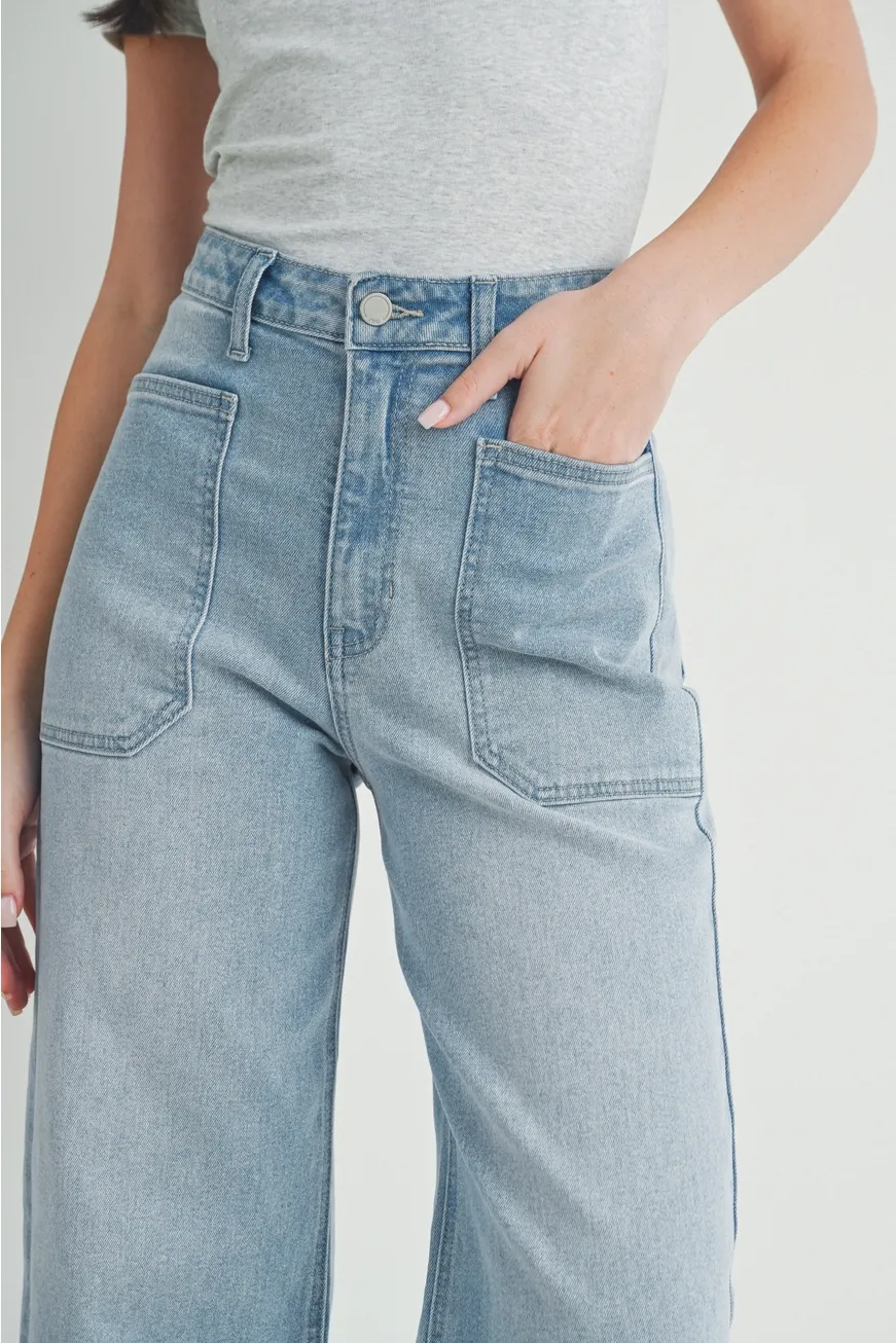 Wide Leg Utility Jean - Light