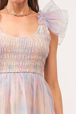 Pastel Midi Dress - Rainbow