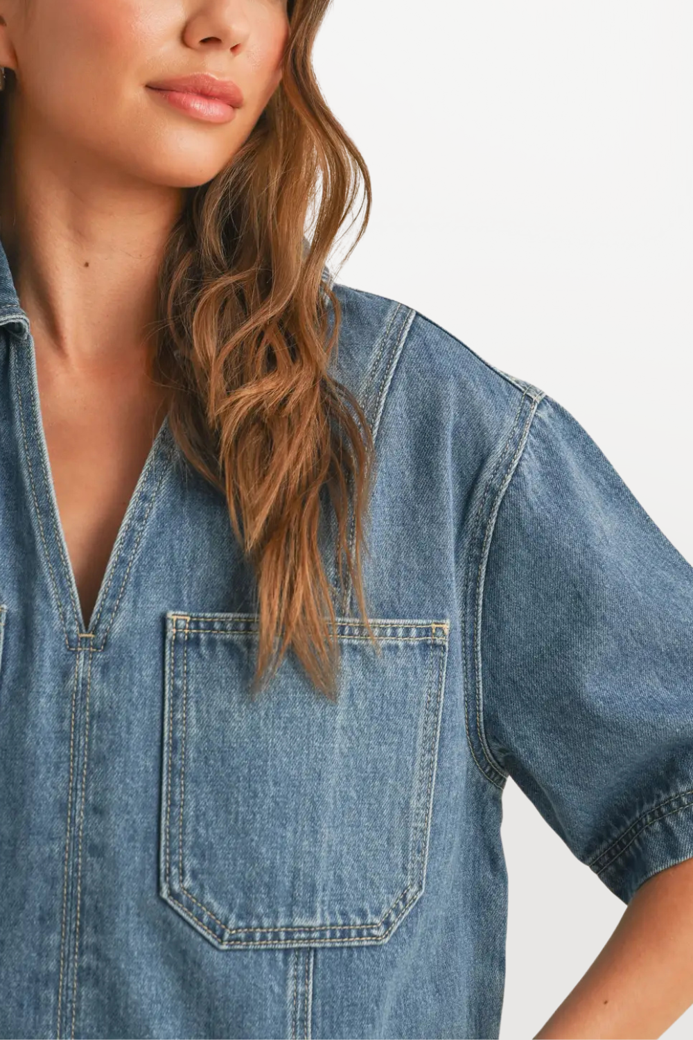 Boxy Denim Top