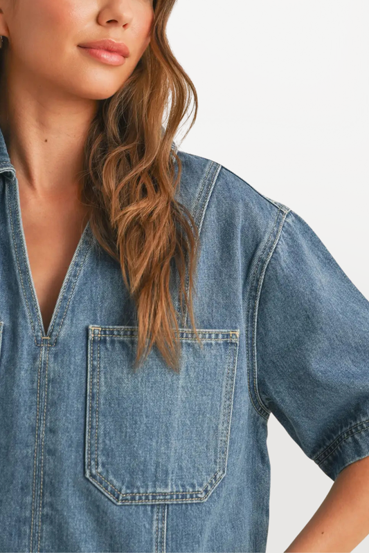 Boxy Denim Top