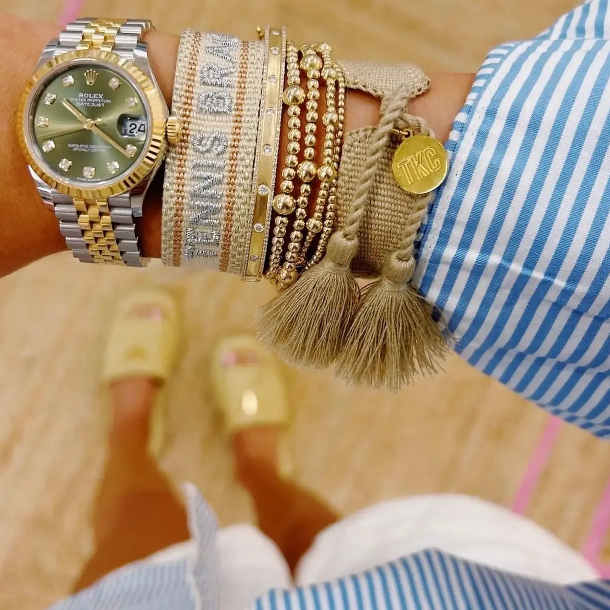 Embroidered Tassel Bracelet - Tennis Bracelet