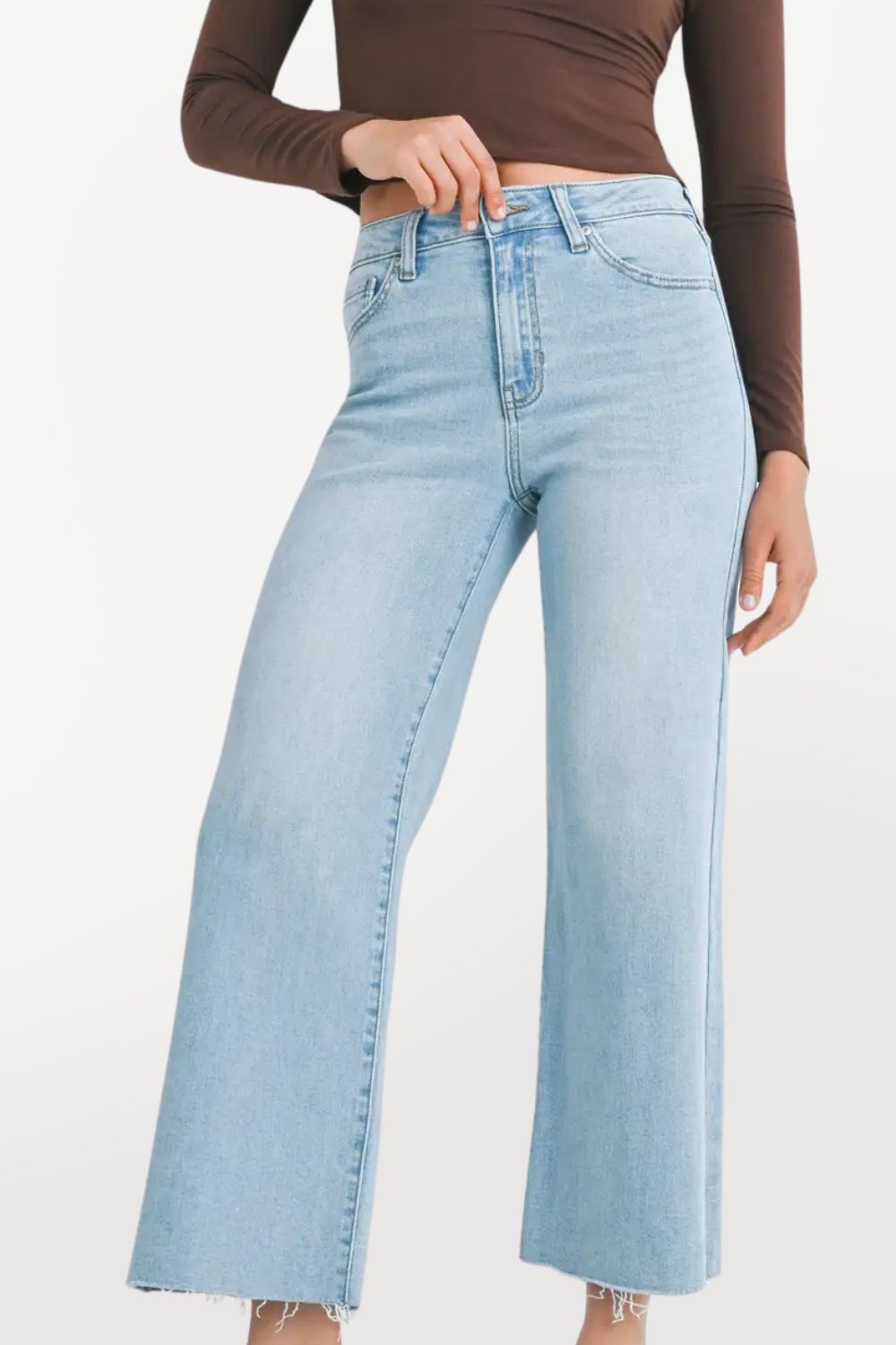 High Rise Wide Leg Jean - Light Wash