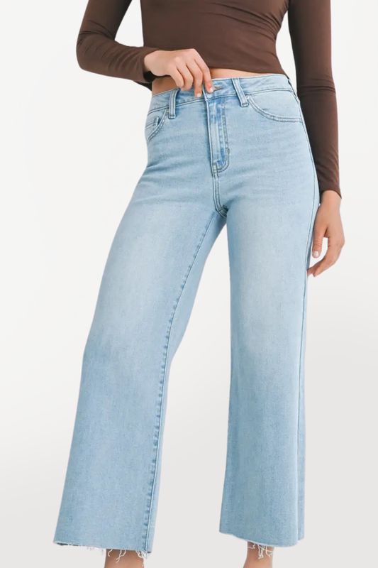 High Rise Wide Leg Jean - Light Wash