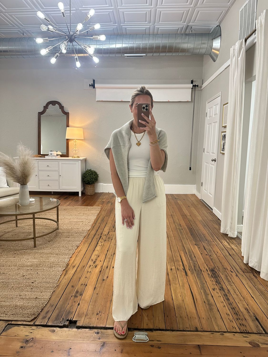 Crepe Wide Leg Pants - Ivory