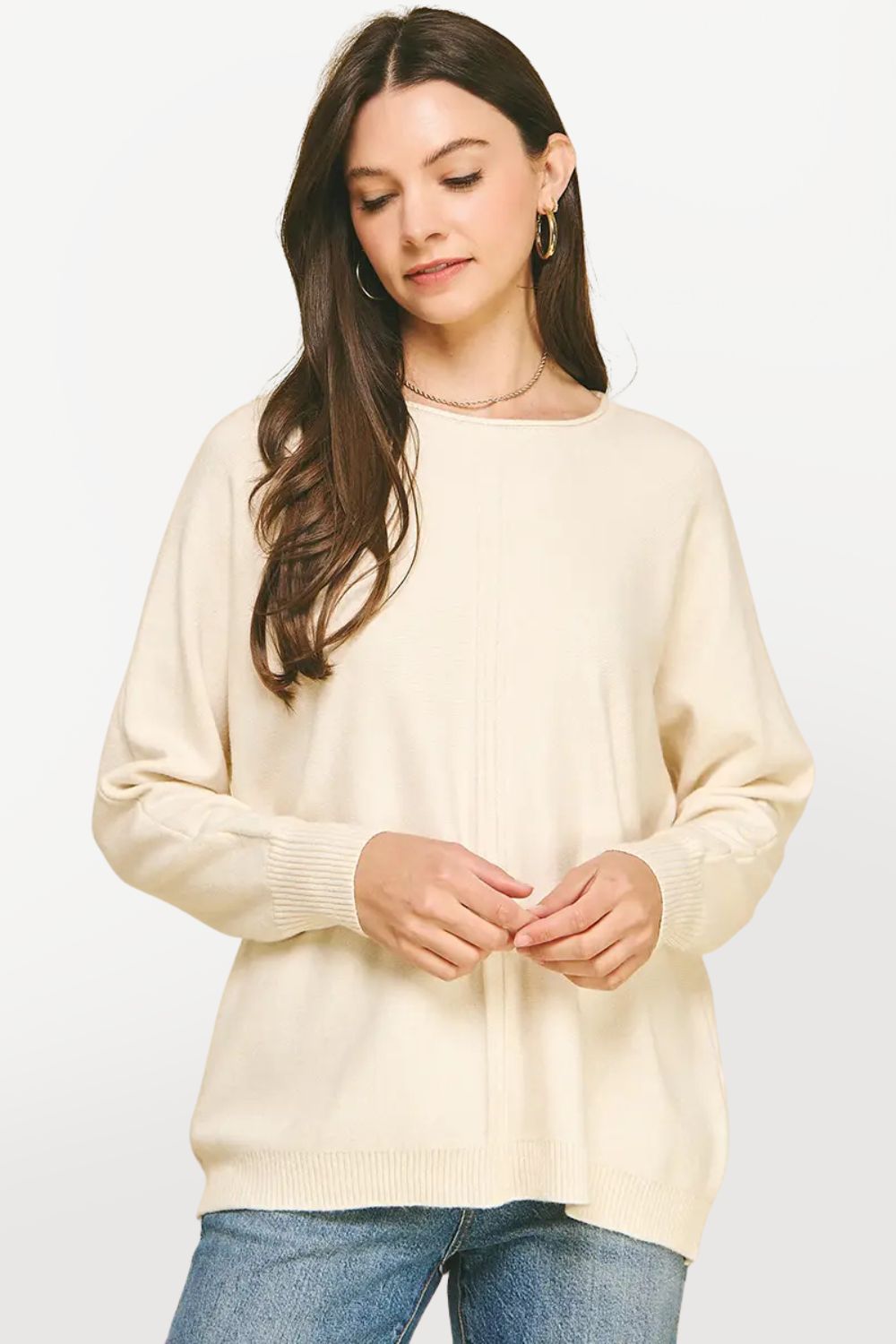 Super Soft Loose Fit Sweater - Ivory