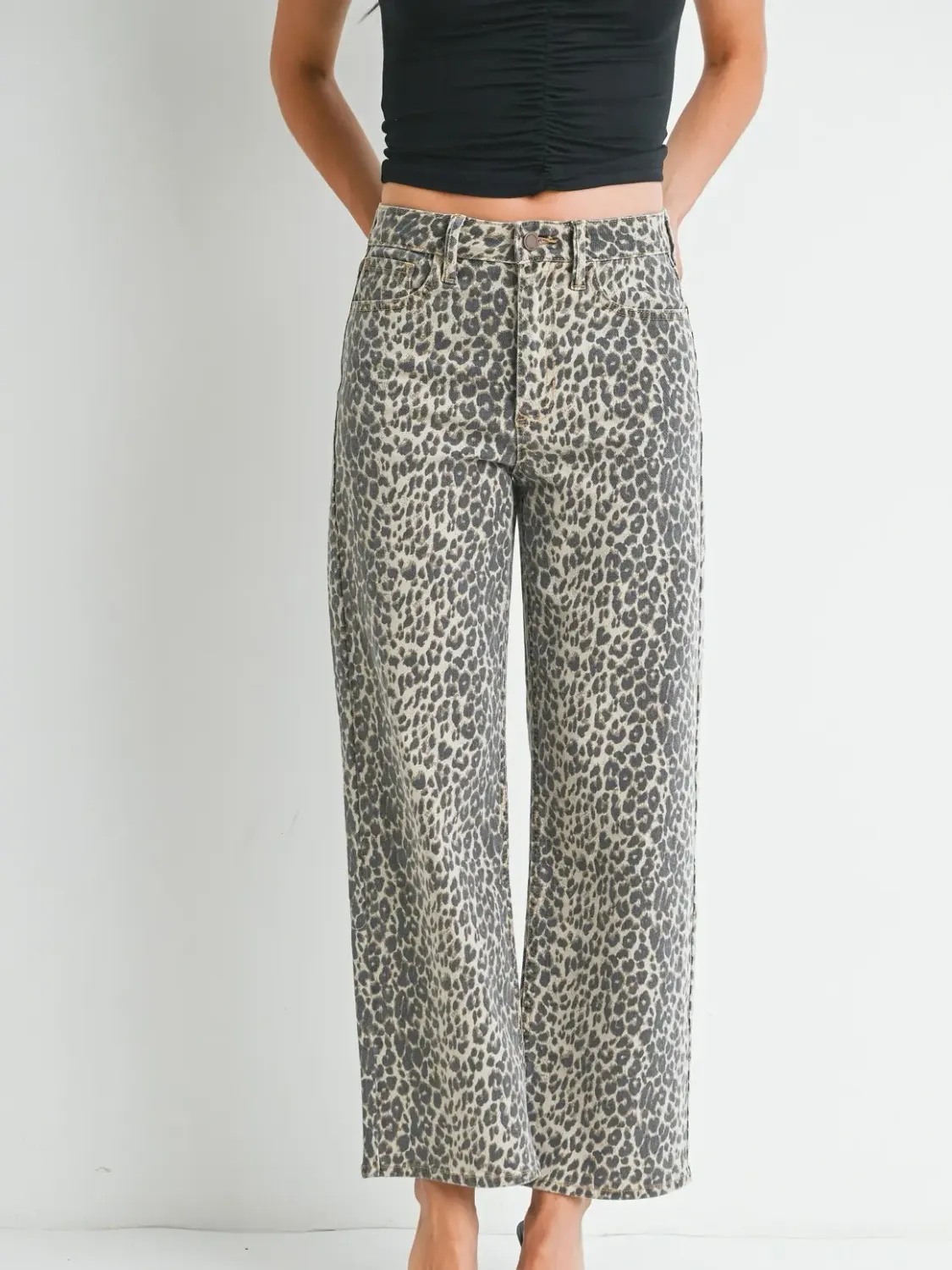 High Rise Vintage Straight - Leopard