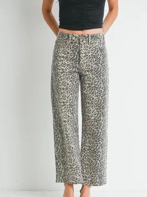 High Rise Vintage Straight - Leopard