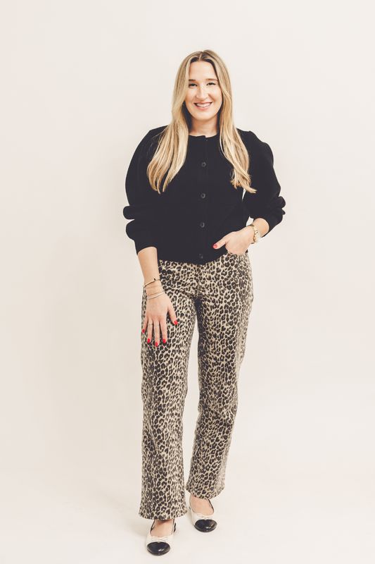 High Rise Vintage Straight - Leopard