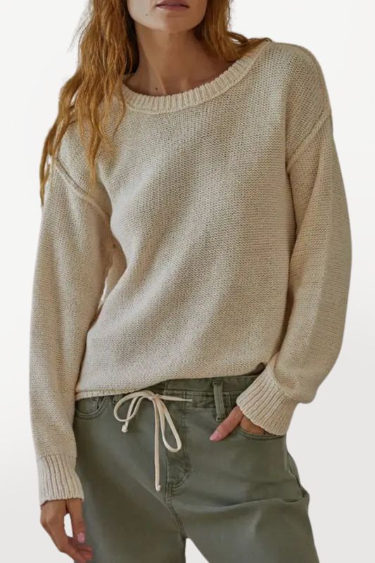 Cotton Crewneck Sweater - Ivory