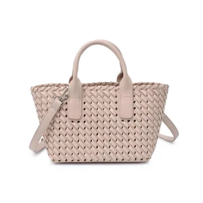Woven Mini Tote Bag - Almond