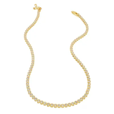 Diamond Tennis Necklace - Gold
