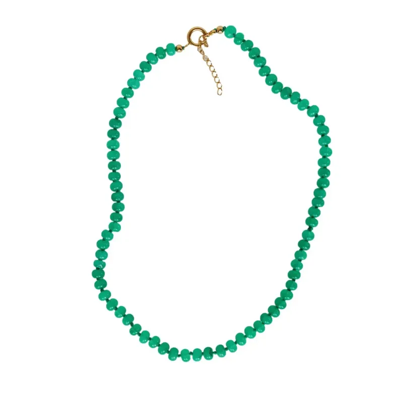 Genuine Jade Candy Necklace 18"
