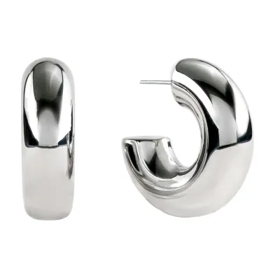 Waterproof Silver Bubble Hoops