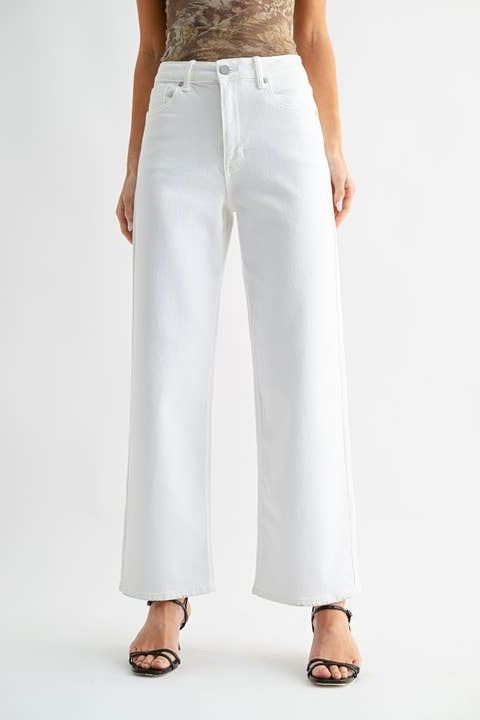 High Rise Vintage Straight Leg Jean - White