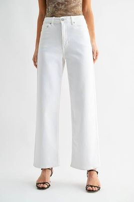 High Rise Vintage Straight Leg Jean - White