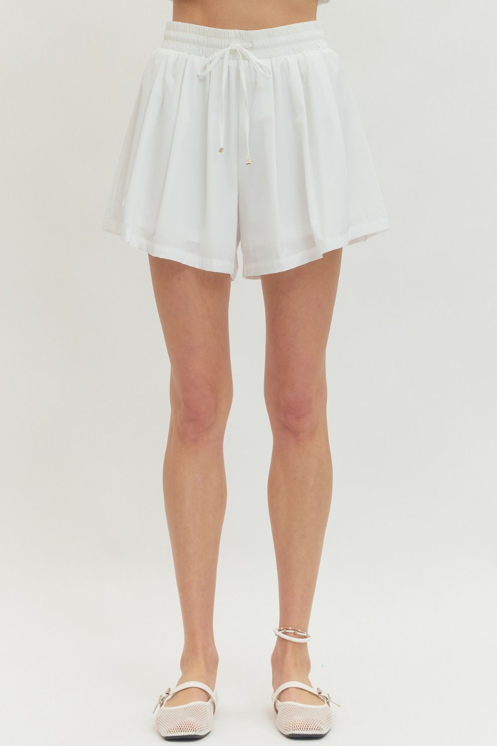 Elastic Waist Drawstring Shorts
