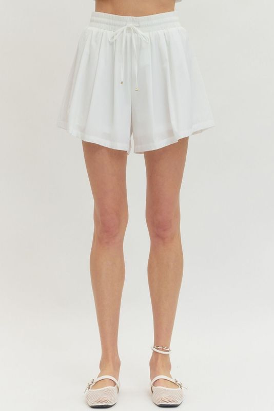 Elastic Waist Drawstring Shorts