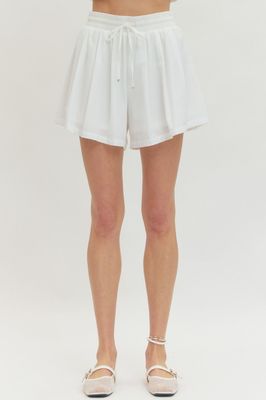 Elastic Waist Drawstring Shorts