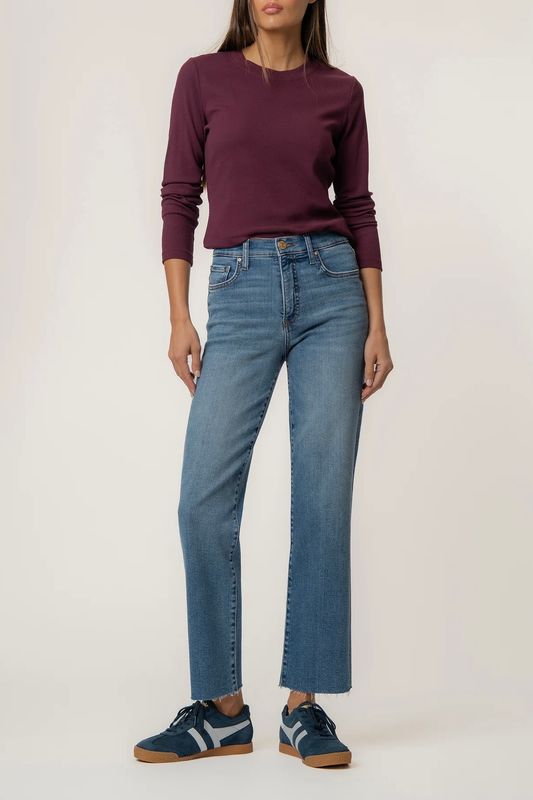 KUT Avery High Rise Easy Straight Leg Jean