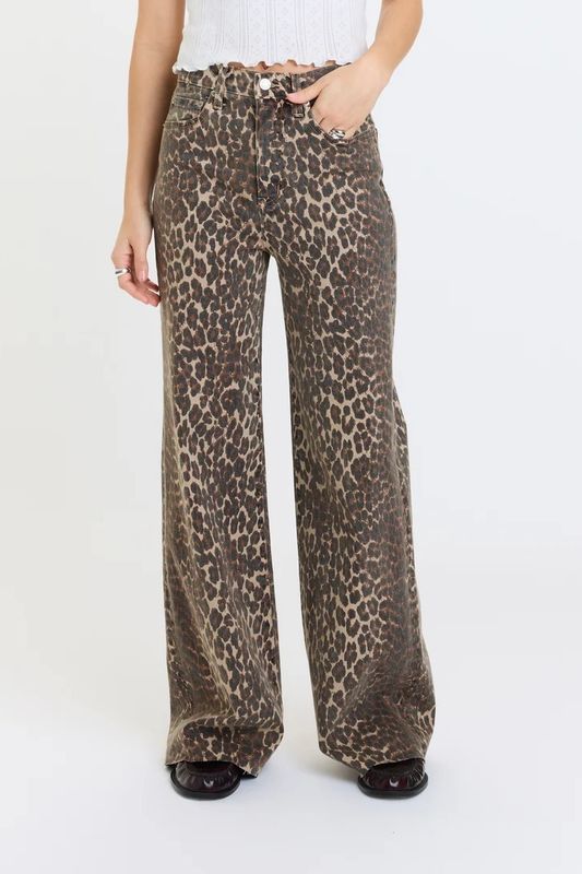 The Far Out High Rise Wide Leg Jean in Cool Cat