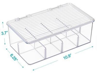 CAJA PARA TE ACRILICA CON TAPADERA