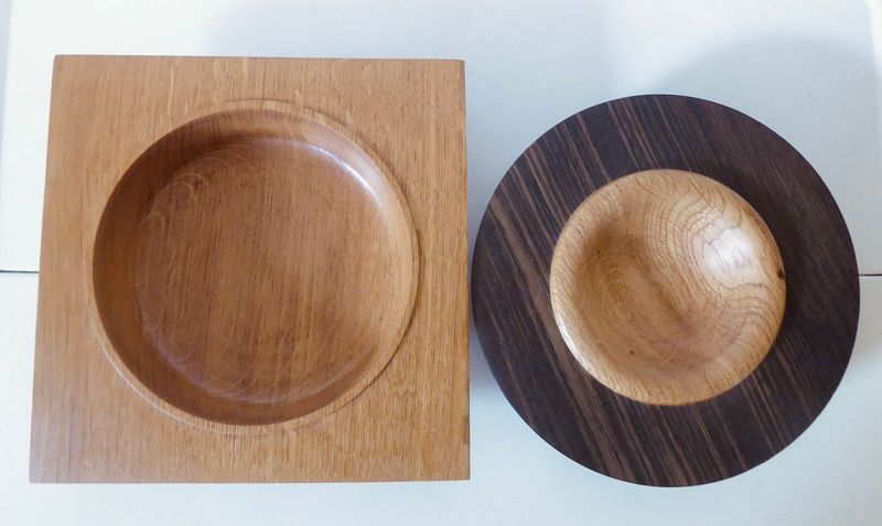 Skulpturale Holz Schale Gefäß