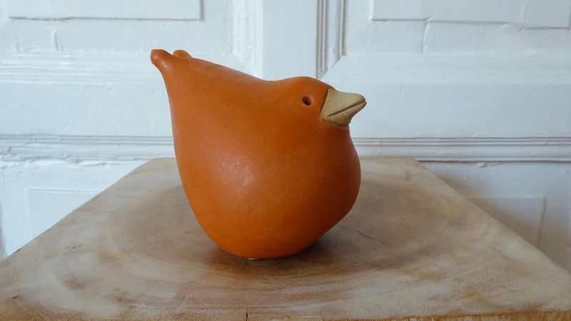 Keramik Vogel Skulptur