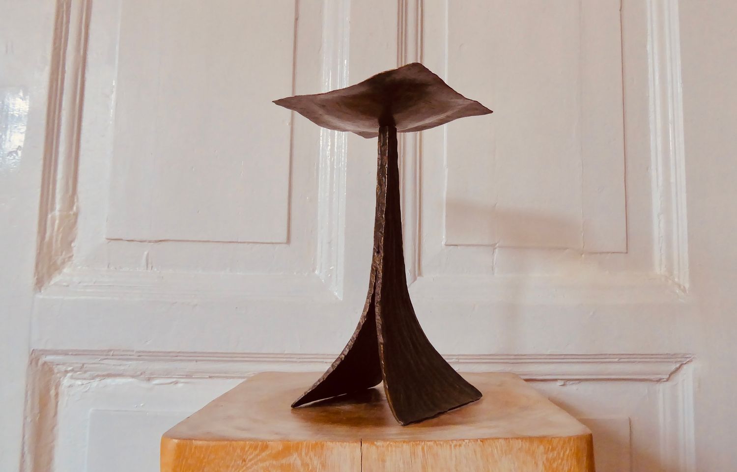 Bronze Leuchter Brutalismus