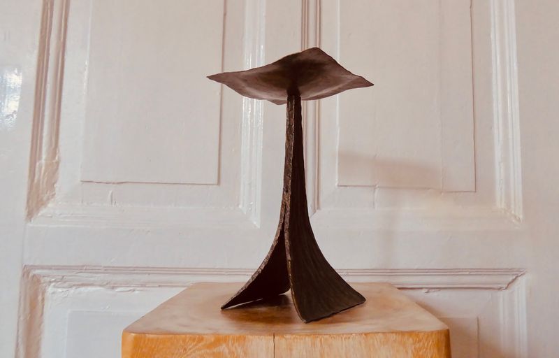Bronze Leuchter Brutalismus
