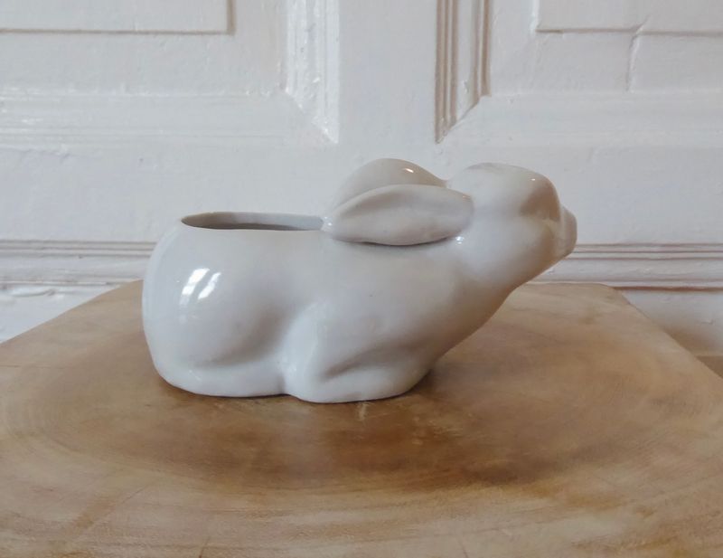 Hase Pflanzgefäß Keramik Figur