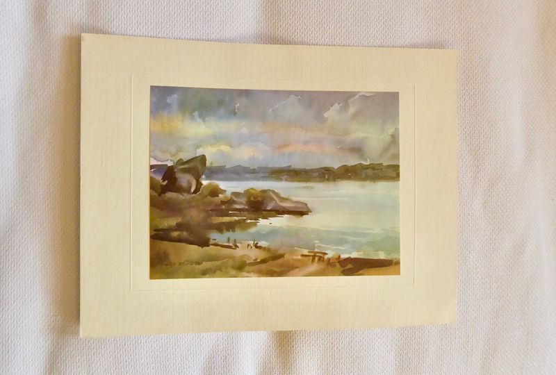 Aquarell Druck Hugo Stuhl