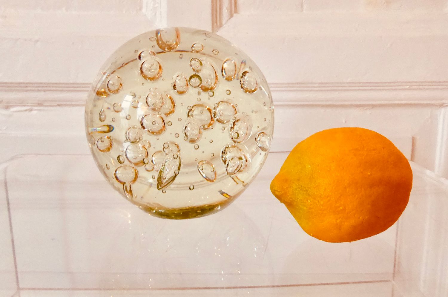 Große Kristall Glas Kugel Paperweight 3,3 kg