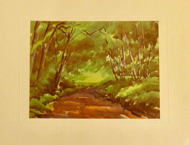 Hugo Stuhl Schöne Bretagne Druck Aquarell