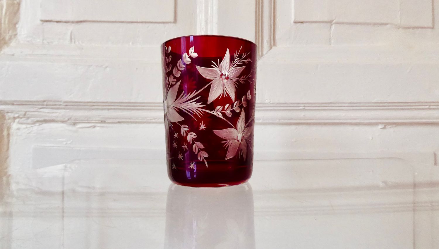 Kristall Glas Rubin Rot