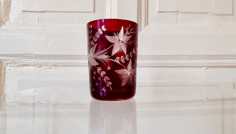 Kristall Glas Rubin Rot