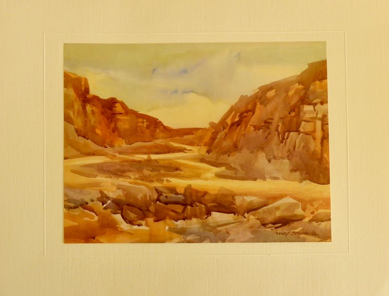Aquarell Druck Hugo Stuhl Bretagne