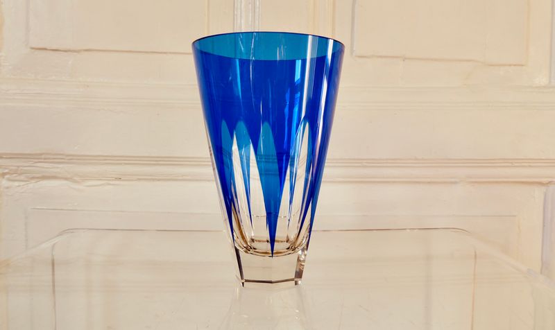 Val Saint Lambert Becher Glas Vase