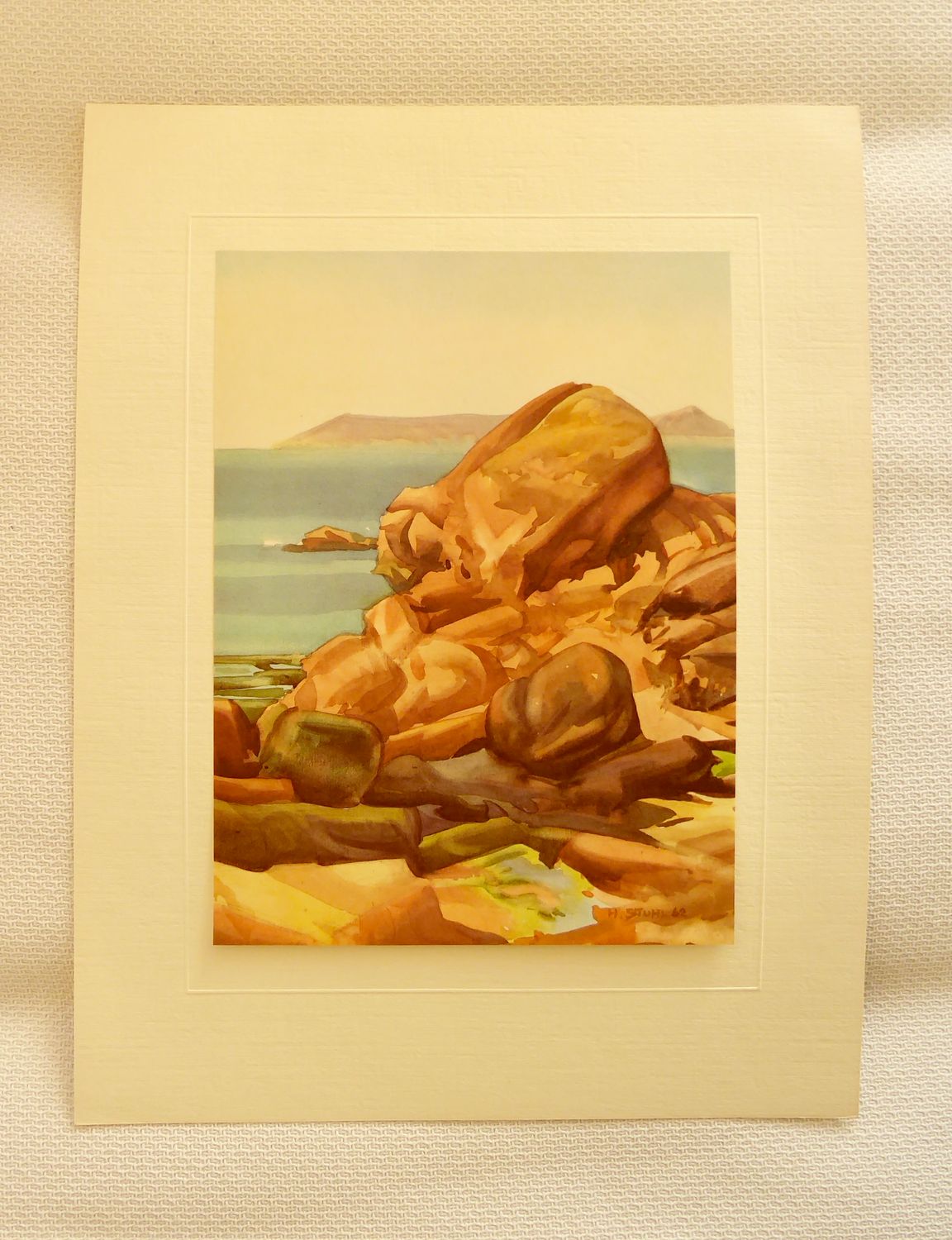 Hugo Stuhl Aquarell Druck