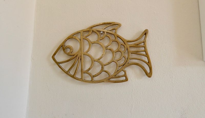 Fisch Untersetzer Wandschmuck Messing
