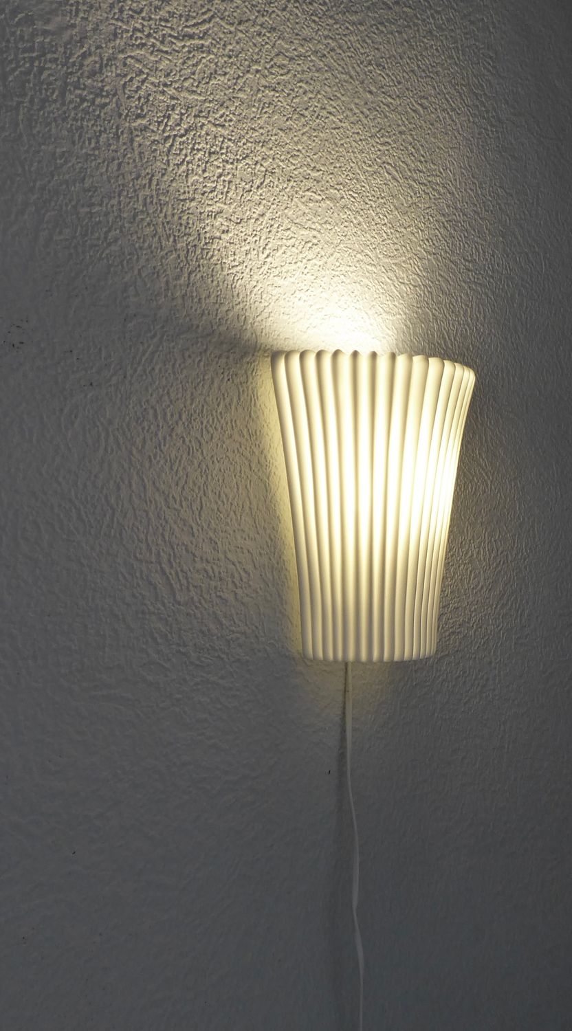 Ikea Bista Wand Lampe Porzellan Plissee