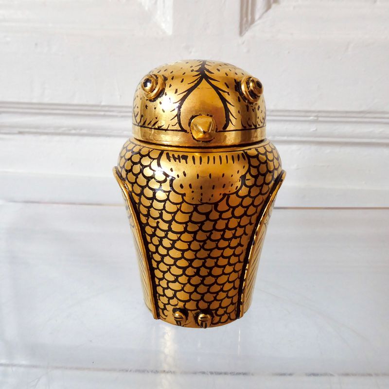 Asiatische Lack Dose Eule Figur