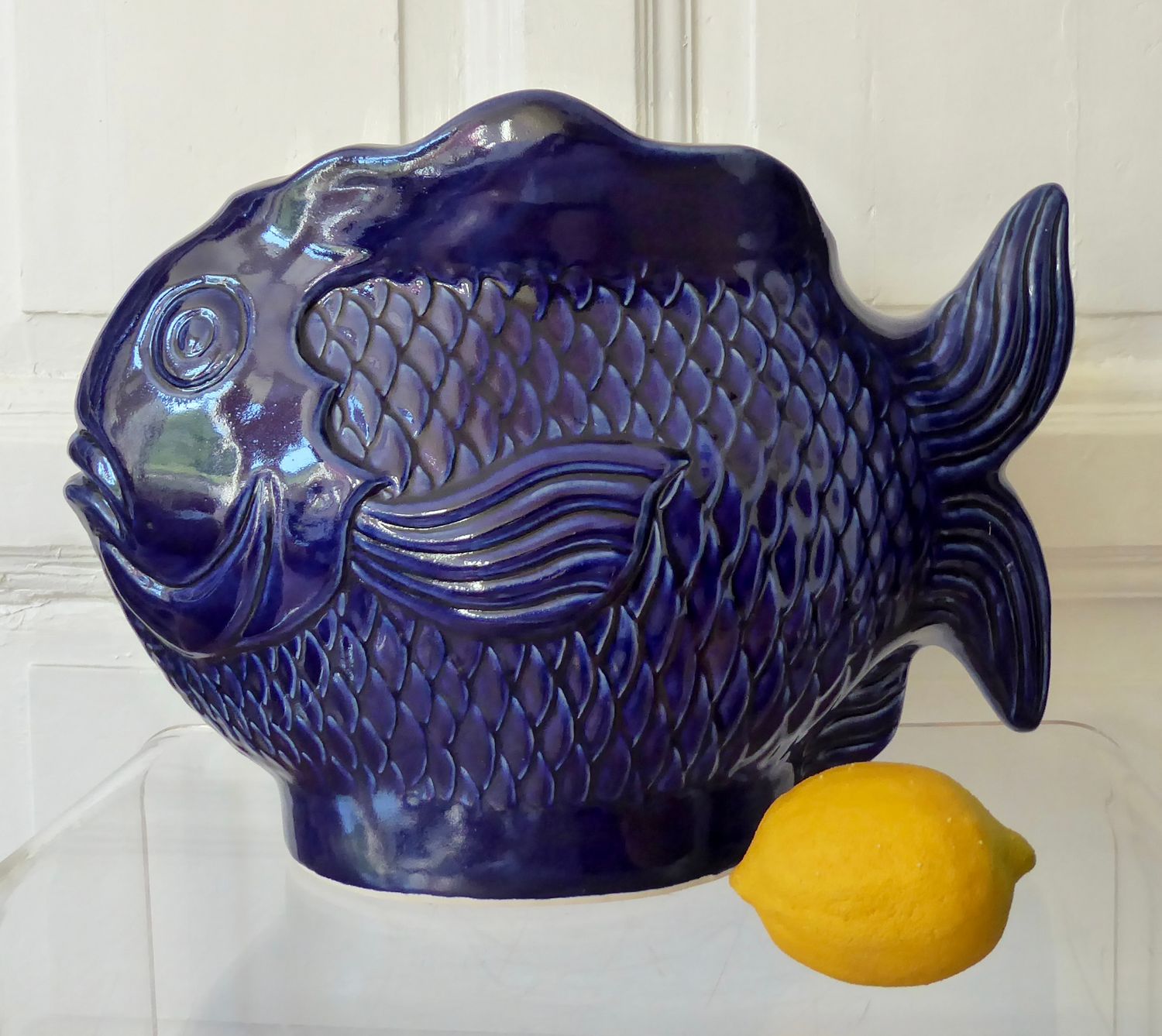 Skulpturale Fisch Keramik Vase