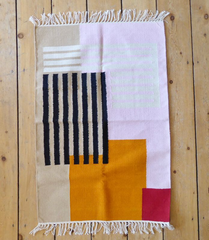 Teppich 90 x 60 handgewebt Indien