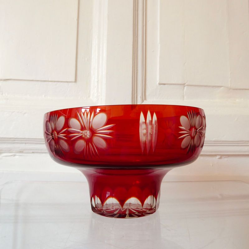 Böhmische Kristall Glas Schale