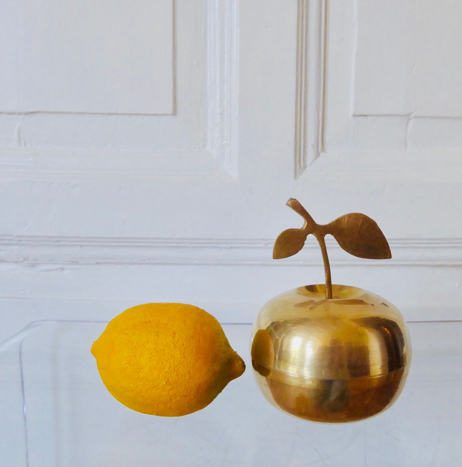 Messing Apfel Deckel Dose Schatulle