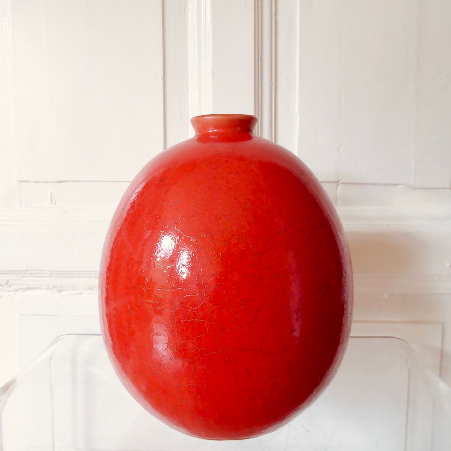 Studio Keramik Vase Rot