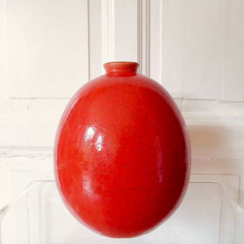 Studio Keramik Vase Rot