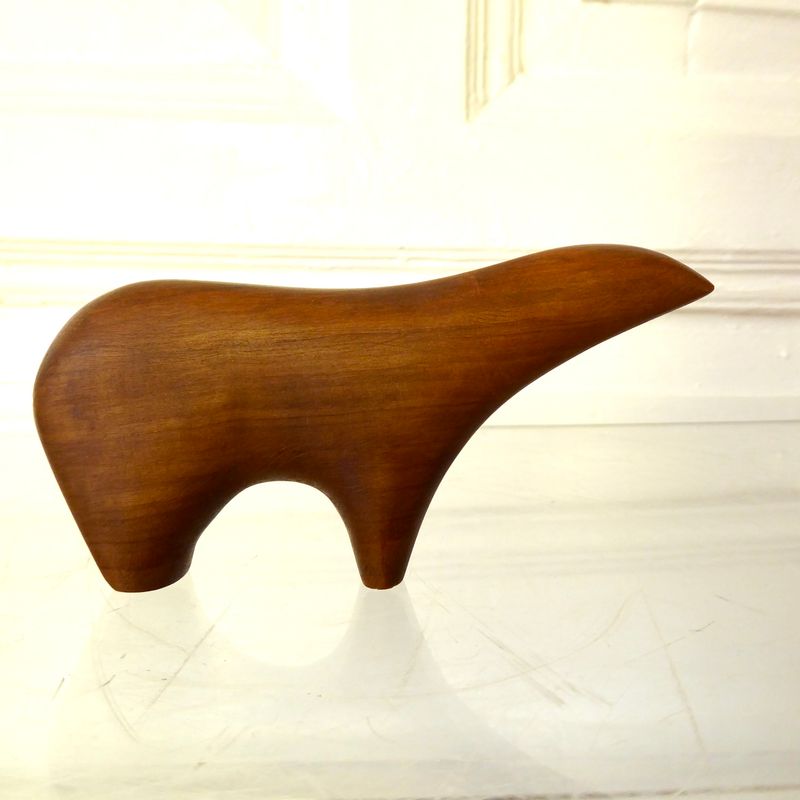 Eisbär  Teak Figur wohl Arne Tjomsland
